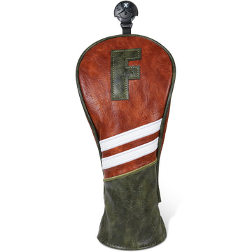 Brown& Black& White Golf Head Cover Set